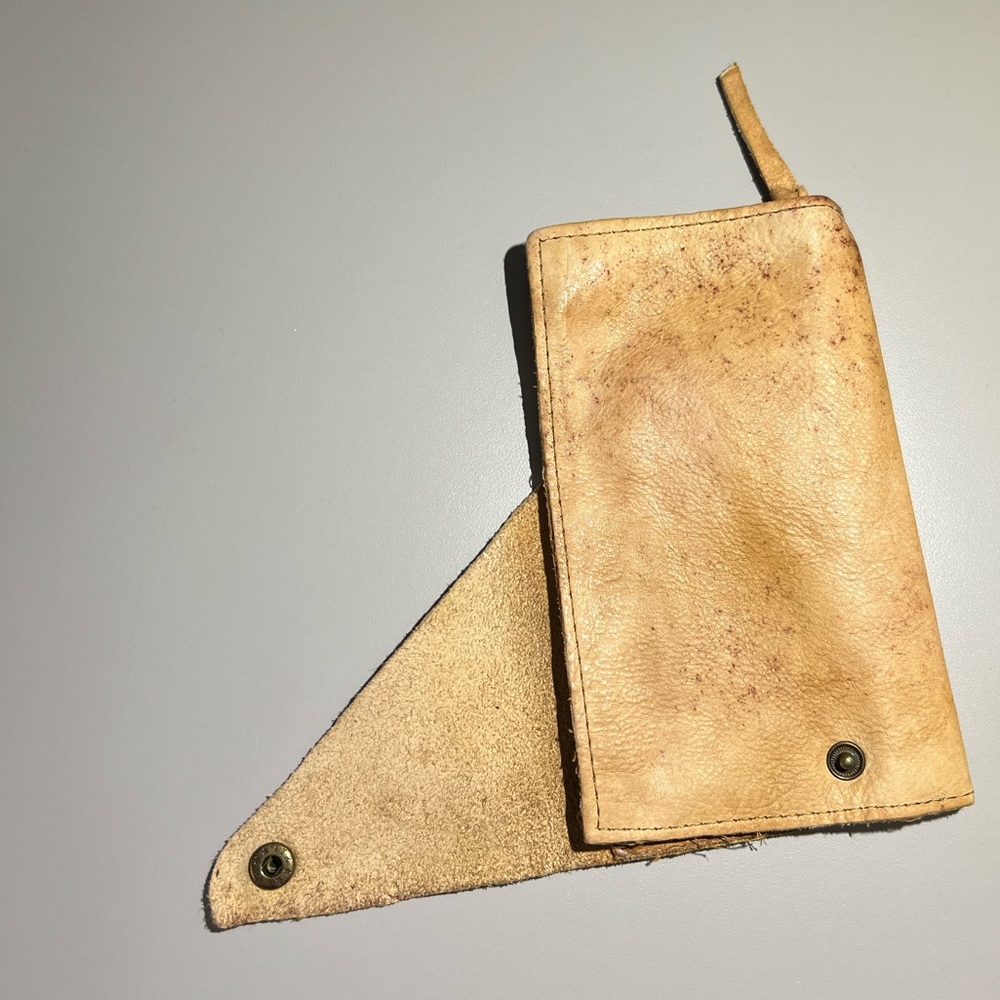 Free People Distressed Cow Leather Wallet - Picture 7 of 14